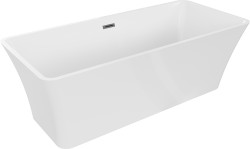 MEXEN/S - Tonia voľne stojaca vaňa 170 x 75, biela, sifón a prepad grafit kartáčovaná (52171707500-66)