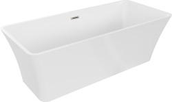 MEXEN/S - Tonia voľne stojaca vaňa 170 x 75, biela, sifón a prepad nikel kartáčovaná (52171707500-97)