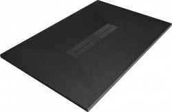MEXEN/S - Toro obdĺžniková sprchová vanička SMC 130 x 70, čierna, mriežka čierna (43707013-B)