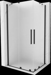 MEXEN/S - Velar Duo sprchovací kút, posuvné dvere 100 x 90, dekor, čierna (871-100-090-32-70)