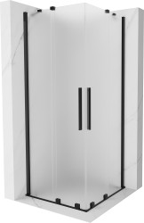 MEXEN/S - Velar Duo sprchovací kút, posuvné dvere 90 x 90, dekor, čierna (871-090-090-32-70)