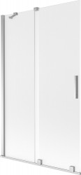 MEXEN/S - Velar dvojkrídlová posuvná vaňová zástena 110 x 150, dekor, chróm (896-110-000-31-01)