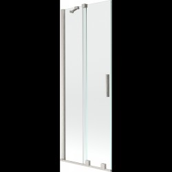 MEXEN/S - Velár dvojkrídlová posuvná vaňová zástena 70 x 150, transparent, nikel kartáčovaný (896-070-000-01-97)