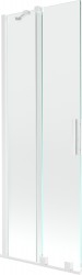 MEXEN/S - Velar Dvojkrídlová posuvná vaňová zástena 75 x 150, transparent, biela (896-075-000-01-20)