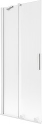 MEXEN/S - Velar dvojkrídlová posuvná vaňová zástena 80 x 150, dekor, biela (896-080-000-31-20)