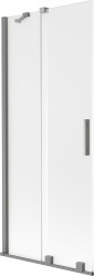 MEXEN/S - Velár dvojkrídlová posuvná vaňová zástena 80 x 150, dekor, grafit metal (896-080-000-31-95)