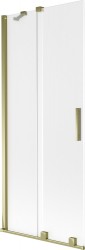 MEXEN/S - Velar dvojkrídlová posuvná vaňová zástena 80 x 150, dekor, zlatá (896-080-000-31-50)