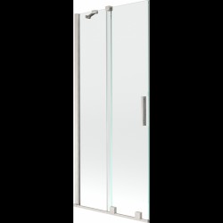 MEXEN/S - Velár dvojkrídlová posuvná vaňová zástena 80 x 150, transparent, nikel kartáčovaný (896-080-000-01-97)