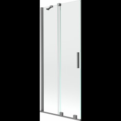 MEXEN/S - Velár dvojkrídlová posuvná vaňová zástena 85 x 150, transparent, grafit metal (896-085-000-01-95)