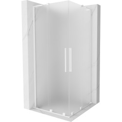 MEXEN/S - Velar L Duo sprchovací kút, posuvné dvere 90 x 90, dekor, biela (871-090-090-02-33-20)