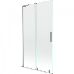 MEXEN/S - Velar L dvojkrídlová posuvná vaňová zástena 100 x 150, transparent, chróm (896-100-003-01-01)
