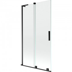 MEXEN/S - Velar L dvojkrídlová posuvná vaňová zástena 100 x 150, transparent, čierna (896-100-003-01-70)
