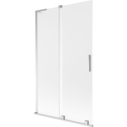 MEXEN/S - Velar L dvojkrídlová posuvná vaňová zástena 110 x 150, dekor, chróm (896-110-003-31-01)