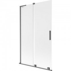 MEXEN/S - Velar L dvojkrídlová posuvná vaňová zástena 110 x 150, dekor, grafit kartáčovaná (896-110-003-31-66)