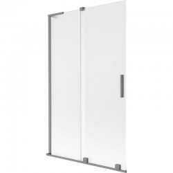 MEXEN/S - Velar L dvojkrídlová posuvná vaňová zástena 110 x 150, dekor, grafit metal (896-110-003-31-95)