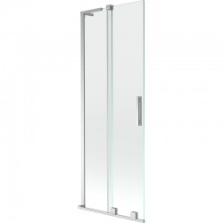 MEXEN/S - Velar L dvojkrídlová posuvná vaňová zástena 70 x 150, transparent, chróm (896-070-003-01-01)