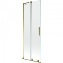 MEXEN/S - Velar L dvojkrídlová posuvná vaňová zástena 70 x 150, transparent, zlatá (896-070-003-01-50)