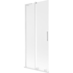 MEXEN/S - Velar L dvojkrídlová posuvná vaňová zástena 80 x 150, dekor, biela (896-080-003-31-20)