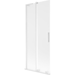 MEXEN/S - Velar L dvojkrídlová posuvná vaňová zástena 85 x 150, dekor, biela (896-085-003-31-20)