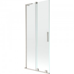MEXEN/S - Velar L dvojkrídlová posuvná vaňová zástena 85 x 150, transparent, nikel kartáčovaný (896-085-003-01-97)