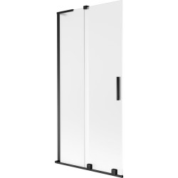 MEXEN/S - Velar L dvojkrídlová posuvná vaňová zástena 95 x 150, dekor, čierna (896-095-003-31-70)