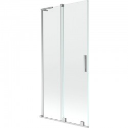 MEXEN/S - Velar L dvojkrídlová posuvná vaňová zástena 95 x 150, transparent, chróm (896-095-003-01-01)