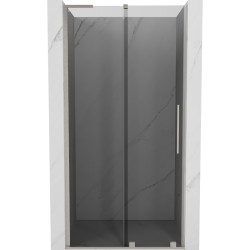 MEXEN/S - Velar L posuvné sprchové dvere 100, grafit, nikel kartáčovaný (871-100-003-41-97)