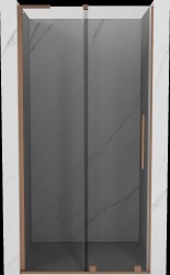 MEXEN/S - Velar L posuvné sprchové dvere 110, grafit, meď kartáčovaná (871-110-003-41-65)