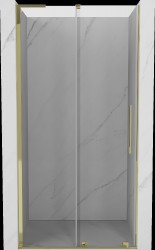 MEXEN/S - Velar L posuvné sprchové dvere 110, transparent, zlatá (871-110-003-01-50)