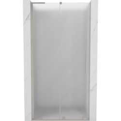 MEXEN/S - Velar L posuvné sprchové dvere 120, dekor, nikel kartáčovaný (871-120-003-31-97)