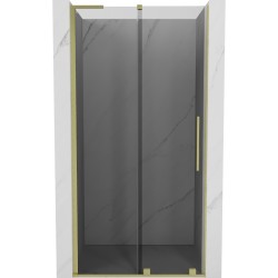 MEXEN/S - Velar L posuvné sprchové dvere 120, grafit, zlatá kartáčovaná (871-120-003-41-55)