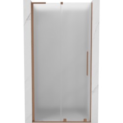 MEXEN/S - Velar L posuvné sprchové dvere 90, dekor, meď kartáčovaná (871-090-003-31-65)