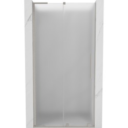 MEXEN/S - Velar L posuvné sprchové dvere 90, dekor, nikel kartáčovaný (871-090-003-31-97)