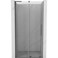 MEXEN/S - Velar L posuvné sprchové dvere 90, transparent, grafit kartáčovaná (871-090-003-01-66)