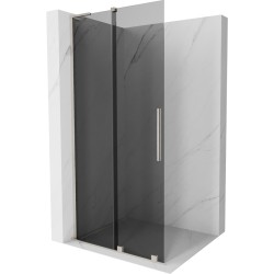 MEXEN/S - Velar L Sprchová zástena posuvná Walk-in 100 x 200, grafit 8 mm, nikel kartáčovaný (871-100-003-43-97)