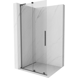 MEXEN/S - Velar L Sprchová zástena posuvná Walk-in 100 x 200, transparent 8 mm, grafit kartáčovaná (871-100-003-03-66)