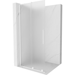 MEXEN/S - Velar L Sprchová zástena posuvná Walk-in 110 x 200, dekor 8 mm, biela (871-110-003-33-20)