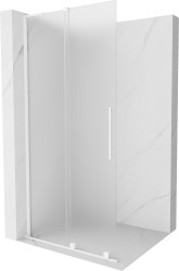 MEXEN/S - Velar L Sprchová zástena posuvná Walk-in 120 x 200, dekor 8 mm, biela (871-120-003-33-20)