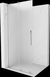 MEXEN/S - Velar L Sprchová zástena posuvná Walk-in 120 x 200, dekor 8 mm, chróm (871-120-003-33-01)