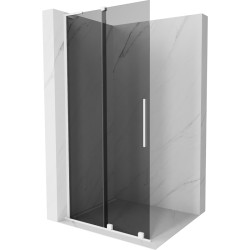 MEXEN/S - Velar L Sprchová zástena posuvná Walk-in 120 x 200, grafit 8 mm, biela (871-120-003-43-20)