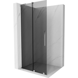 MEXEN/S - Velar L Sprchová zástena posuvná Walk-in 120 x 200, grafit 8 mm, chróm (871-120-003-43-01)