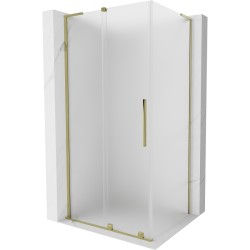 MEXEN/S - Velar L sprchovací kút, posuvné dvere 110 x 70, dekor, zlato (871-110-070-33-50)
