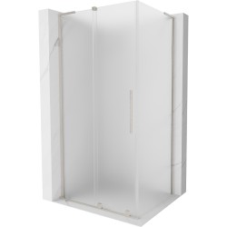 MEXEN/S - Velar L sprchovací kút, posuvné dvere 110 x 90, dekor, nikel kartáčovaný (871-110-090-33-97)