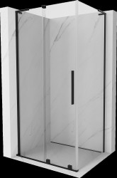 MEXEN/S - Velar L sprchovací kút, posuvné dvere 120 x 75, transparent, čierna (871-120-075-03-70)