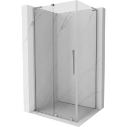 MEXEN/S - Velar L sprchovací kút, posuvné dvere 120 x 90, transparent, chróm (871-120-090-03-01)