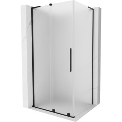 MEXEN/S - Velar L sprchovací kút, posuvné dvere 90 x 85, dekor, čierna (871-090-085-33-70)