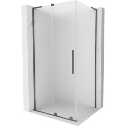 MEXEN/S - Velar L sprchovací kút, posuvné dvere 90 x 85, dekor, grafit metal (871-090-085-33-95)