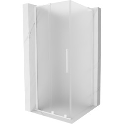 MEXEN/S - Velar L sprchovací kút, posuvné dvere 90 x 90, dekor, biela (871-090-090-33-20)