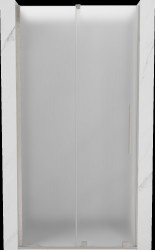 MEXEN/S - Velár posuvné sprchové dvere 100, dekor, nikel kartáčovaný (871-100-000-31-97)