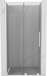 MEXEN/S - Velár posuvné sprchové dvere 100, transparent, biela (871-100-000-01-20)